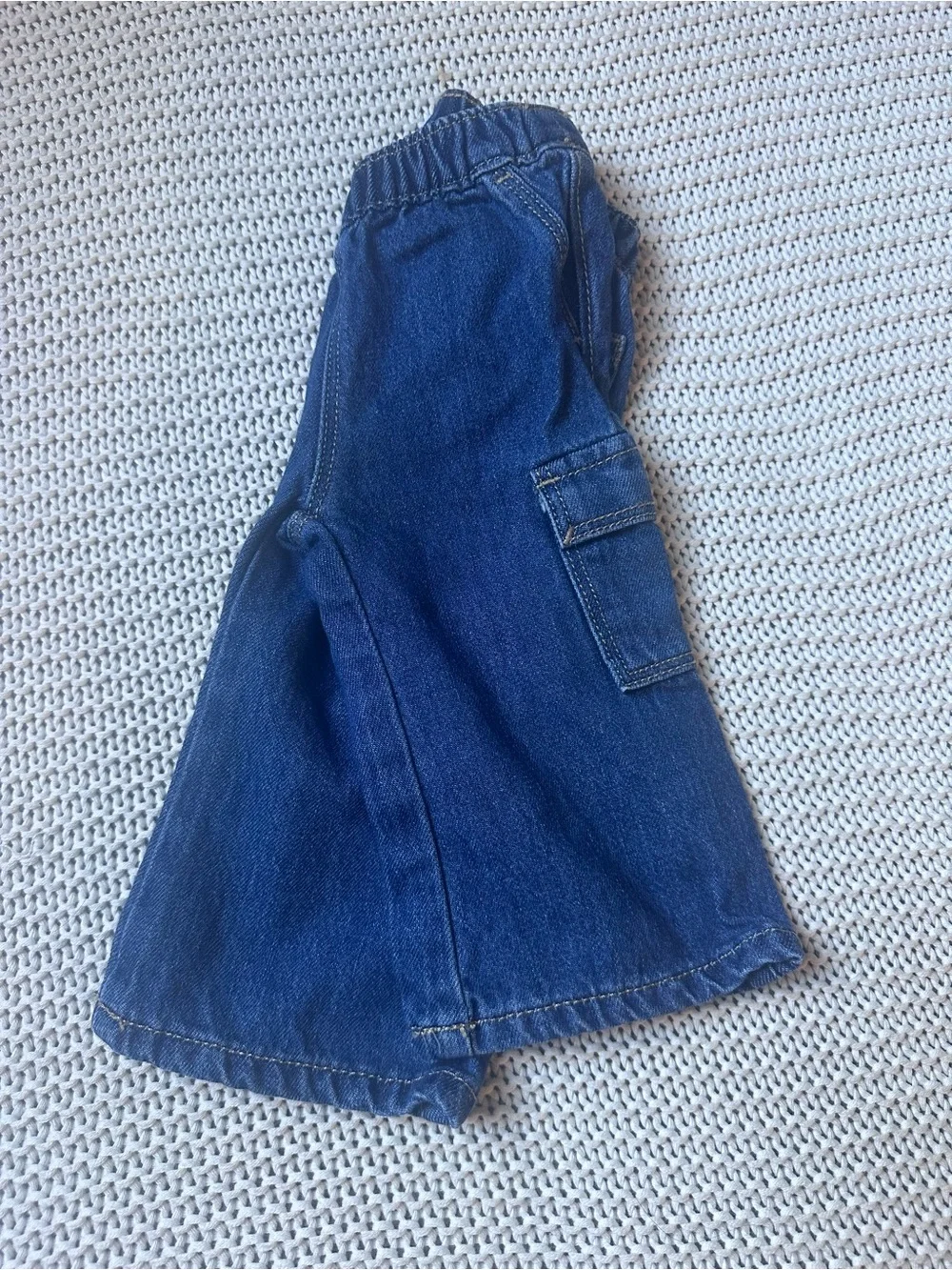 6-12 Months Girls Wide Leg Cargo Flare Jeans